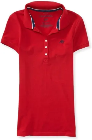 AEROPOSTALE Women's Polo Shirt X-Small Red 619