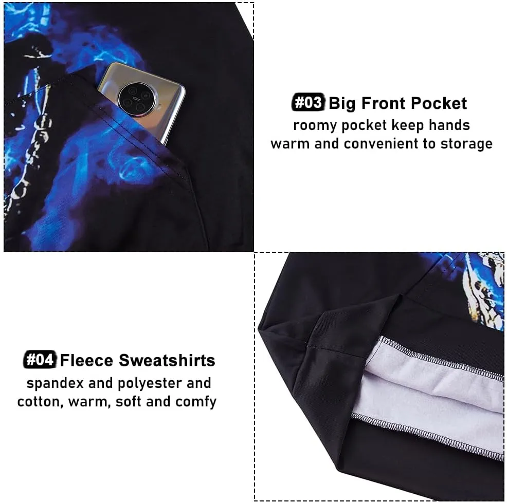 Ahegao Unisex Novelty Hoodies for Men 3D Printed Graphics Fleece Pockets Pullover Sweatshirts Christmas Halloween