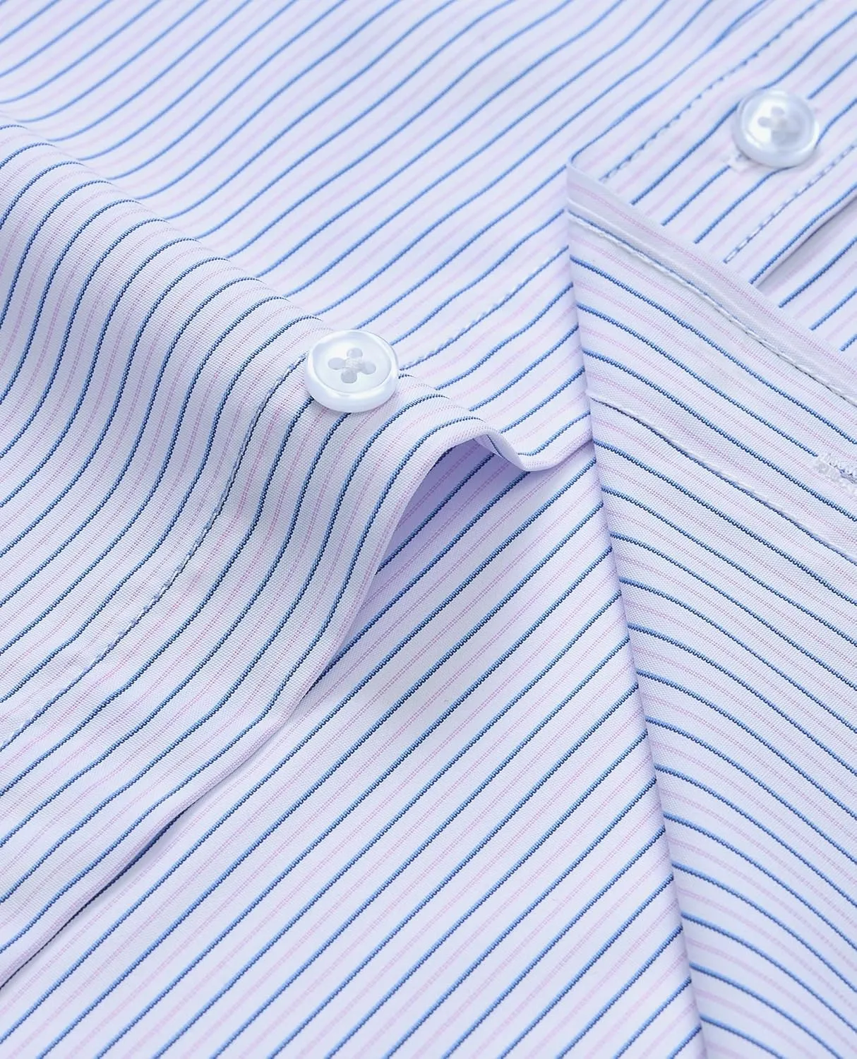 Alimens & Gentle Men's Striped Dress Shirt Button Down Regular Fit Shirts Casual Business Transitional Weather