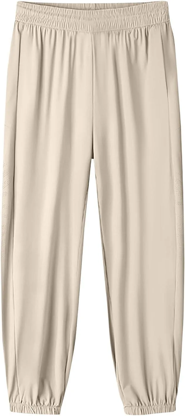 GOFULY Beeswan Pants for Women Stretch Plus Size Quick Drying Pants Drawstring Casual Beeswan Pant Straight with Pockets