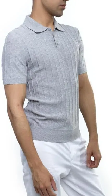 Men's 100% Cotton Slim Fit Polo Shirt  Lightweight Breathable Short Sleeve Tee for Summer, Blue/Beige/Gray/Navy