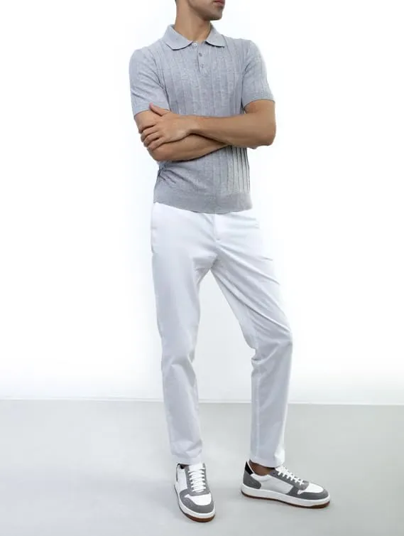Men's 100% Cotton Slim Fit Polo Shirt  Lightweight Breathable Short Sleeve Tee for Summer, Blue/Beige/Gray/Navy