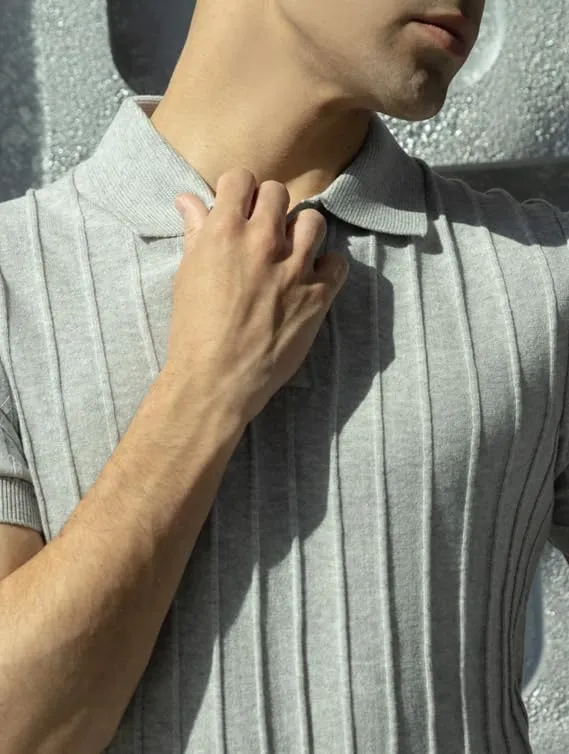 Men's 100% Cotton Slim Fit Polo Shirt  Lightweight Breathable Short Sleeve Tee for Summer, Blue/Beige/Gray/Navy