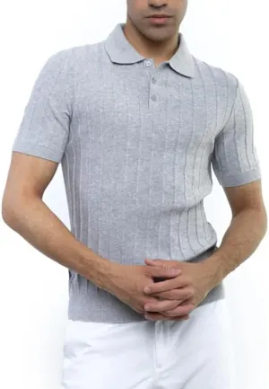 Men's 100% Cotton Slim Fit Polo Shirt  Lightweight Breathable Short Sleeve Tee for Summer, Blue/Beige/Gray/Navy