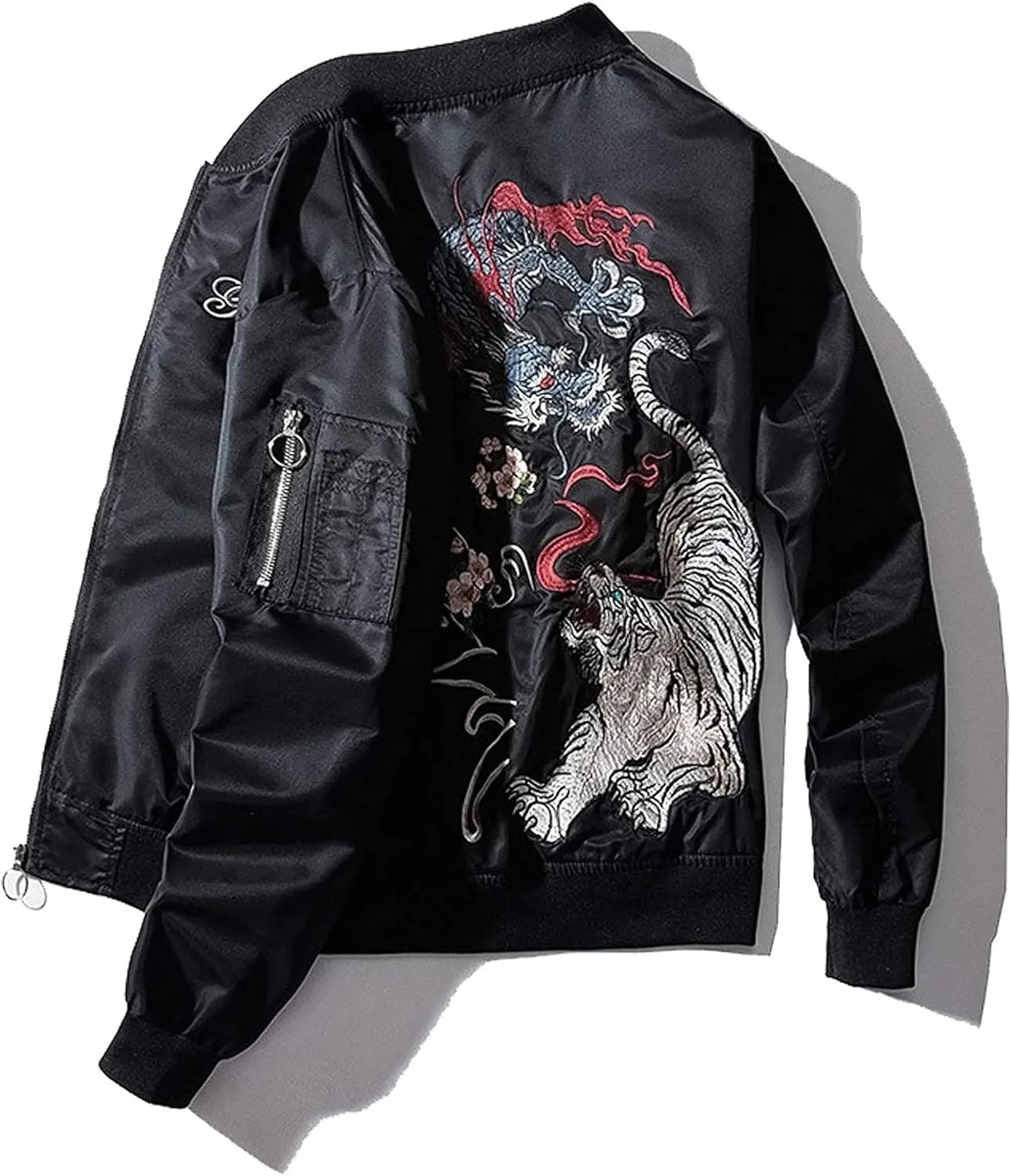 XYXIONGMAO Japanese Dragon Tiger Hip Hop Clothing Men'S Bomber Jacket Oversized Street Windbreaker Flying Streetwear